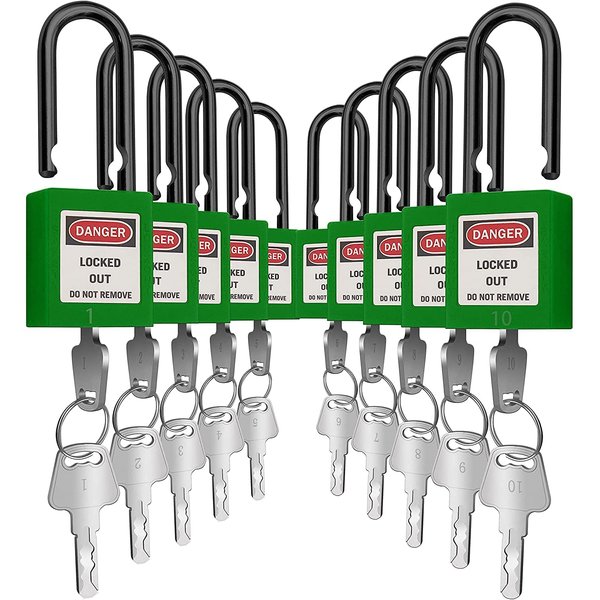 SAFBY Lockout Tagout Locks Loto Safety Padlock, Keyed Differently, OSHA Loto Safe Padlocks for Lock Out Tag Out Stations and Devices