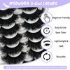 IFSOWDRA Mink Lashes Fluffy Wispy Cat Eye Dramatic 3D Lashes Mink 25mm Long False Eyelashes Pack 20mm Volume D Curl Strip Lashes That Look Like Extensions