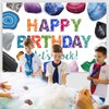 Balterever Geology Birthday Party Decorations for Boys and Girls Crystal Themed Birthday Party Decorations Geology Birthday Party Banner Backdrop for Rocks Geology Birthday