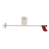 30" Flag Pole with RED Plastic Flag & Ball Retriever Bundled with 6" Aluminum Putting Green Cup