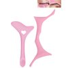 Silicone Eyeliner Eyebrow Shaping Stencils Set- 5 in 1 Winged Tip Eyeliner Aid and 6 in 1 Eyebrow Stencil Aid,Reusable Multifunctional Eye Makeup Tool Kit,for Women Winged Eyeliner, Defined Brow, Lip Line-Pink