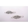 Generic 2 small silver scroll and flower metal barrette hair clip for fine thin hair