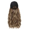 Yunkang Baseball Cap Wig Long Natural Wavy Hair Extensions With Hat Heat Resistant Synthetic Fiber Extensions Adjustable Hat Wig for Women Girls (B-M Brown blonde)