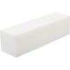 ForPro Super White Buffing Block, 180 Grit, Four-Sided Manicure and Pedicure Nail Buffer, 3.75” L x 1” W x 1” H, 20-Count