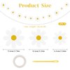 JJUNW 3 Packs Daisy Boho Banner Party Decorations, Daisy Garland Kit, Groovy Party Favors White Daisy Decor, Daisy Paper Cutouts for Indoor Outdoor Girls Shower Birthday Party Supplies