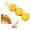 jojofuny Hair Clip, 3pcs Cartoon Food Barrettes Pins Novelty Hamburger Shaped Design for Women