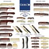 Giorgio G65 Contour Comb -Fine Tooth Comb and Wide Tooth Comb for Thick and Thin Hair Styling - Grooming Hair Combs for Men,Women, and Kids - Saw Cut Barber Comb, Handmade Hair Comb, and Hand Polished