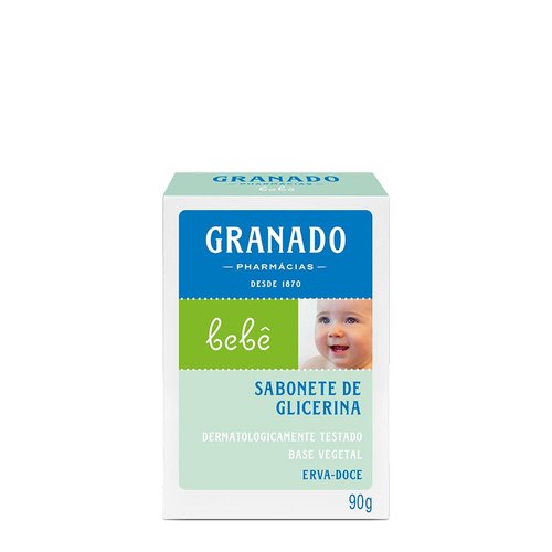 Granado Linha Bebe Sabonete em Barra de Glicerina Erva-Doce 90 Gr Baby Collection - Fennel Glycerin Bar Soap Net 3.2 Oz