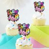 Roller Skate 8th Birthday Cupcake Toppers 18-PC Set - Lovely Roller Skate Themed Birthday Party, Retro Roller Skate Themed Party, or Disco Ball Party Decoration for Boys or Girls - LIANGSS