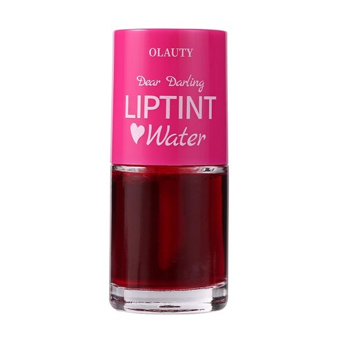 Water Tint Strawberry Lip Tint Stain, Vivid Color Lip Stain Long Lasting Waterproof, Korean Lip Gloss Moisturizing Natural, Multi-use Lip and Cheek Tint, Lightweight & Non-sticky Finish Lip Tint (1#)
