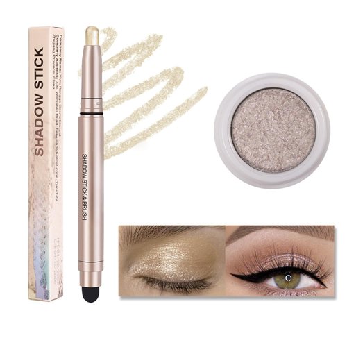 Caunmy Highlight Eye Shadow Sticks, Color Shifting Shimmer Eyeshadow Pencils Set, Waterproof With No Creasing (Set 2)