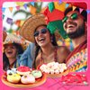 Sunnychicc 96 Pcs Final Fiesta Bachelorette Party Tableware Set Includes 7'' 9'' Paper Cactus Plates Napkins Forks Mexican Independence Day Supplies Cinco De Mayo Party Favos for 24 Guests