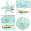 8 Pieces Starfish Hair Clip Shell Pearl Hair Barrettes Resin Mermaid Hair Accessories for Women Beach Wedding Party