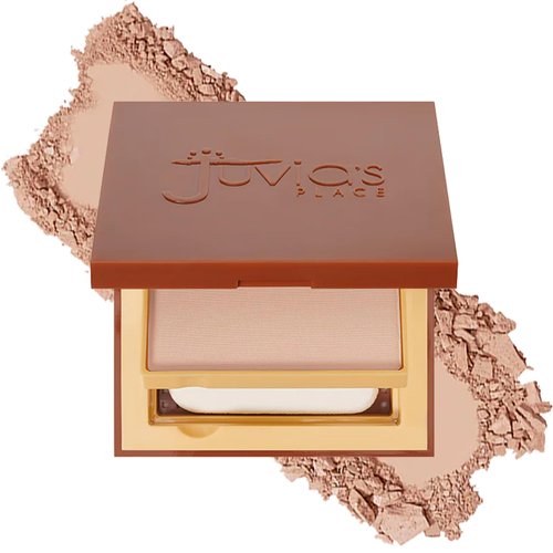 Juvia's Place I am Magic Powder Foundation L2 Catania - Compact Pressed Face Makeup Professional Matte Clean Finish Skin Clarity Setting Powdered Blend Fresh Waterproof Blot Mirror Puff Cosmetics