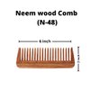 SVATV Handcrafted Neem wood Comb For Detangling Hair For Thick, Curly And Wavy Hair, Non-static And Eco-friendly With Wide Tooth For Grooming Hair Comb - (N-48)