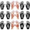 QSTOHENA 12 Sheets Henna Tattoo Stencil Kit for Hands, Indian Arabian Temporary Tattoo Template Self Adhesive Mehndi Stencil Stickers for Women Girls（8.2" x 4.7"）