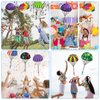 Ynybusi 10 Pack Parachute Toys Easter Basket Stuffers for Toddlers, Tangle Free Parachute Toy with Small Figures, Outdoor Flying Toys Air Parachute for Boys Kids Birthday Party Favors