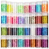 Teenitor Glitter, Rave Festival Chunky and Fine Glitter Mix,32 Colors Iridescent Loose Glitter, Cosmetic Makeup Face Body Hair Glitter