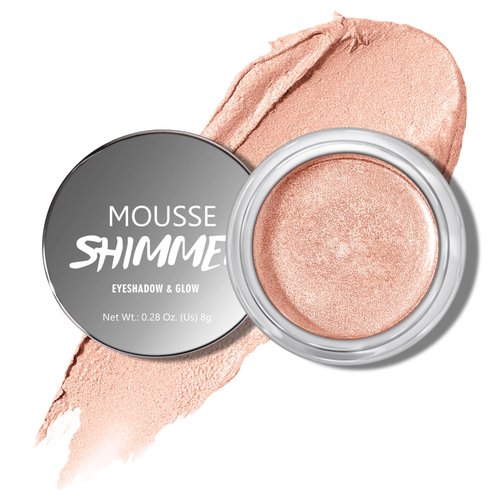 KYDA Shimmer Cream Eyeshadow, Smooth Ice Cream-like Texture, Lasting High Pigmented Creamy Formula, Blendable Shimmer Finish, Face & Eyes Highlighter, Multiuse Shimmer Cream, #08