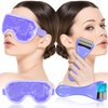 my novel things Cooling Eye Mask Ice Roller for Face, Cold Roller Skin Care Facial Lymphatic Drainage Massager and Gel Mask for Dark Circles Puffiness Warm Compress Puff Women Men Wrinkles Lifting
