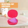 2Pcs Period Cup Storage Case Menstrual Cup Plastic Holder Menstrual Disc Cleaner for Travel Pink