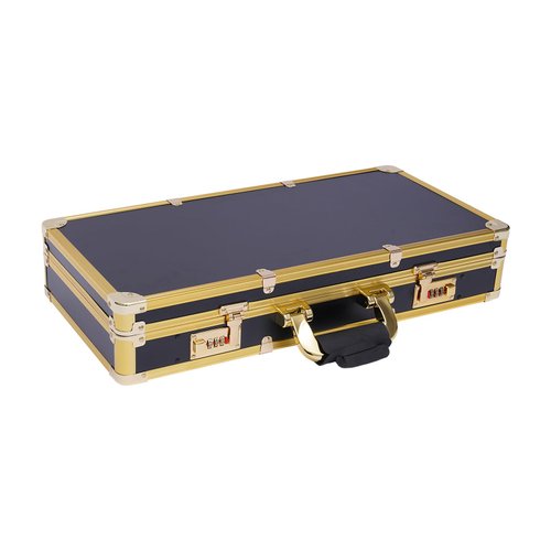 Barber Case, Professional Barber Case with Code Lock - Portable Barber Travel Carrying Case for Hair Stylist & Pet Groomer, Hairdresser Tool Box Organizer Traveling Case - Multi-Space Design (Golden)