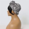 OYSRONG Short Black Color Straight Headband Afro Wig With White Headband Attached Straight Wigs With Turban Head-wrap Wig