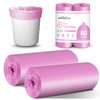 Charmount Small Trash Bags Bathroom, 4 Gallon Garbage Bags for Kitchen Bedroom, Unscented, 80 Count, Hot Pink