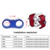 6AN Hose Separator Clamp Aluminum Fuel Line Mounting Clamp Divider Hose Fitting Adapter Fit for 3/8 Fuel Line, Oil Line, Brake Line, Water Pipe and Gas Line,Blue,4pcs