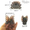 Parcelona French Plume Tortoise Shell Small Celluloid Jaw Hair Claw Clip Clamp Clutcher- 2 inches