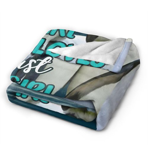 Penguins Blanket Just A Girl Who Loves Penguins Throw Blanket Penguin Stuff Decor Merch Cozy Flannel Soft Warm Plush Lightweight Bedding Penguin Gifts for Girls Woman Sofa Bedding Couch 50"X40"