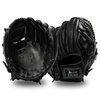 Franklin Sports Baseball Fielding Glove - Men's Adult/Youth Baseball Glove - CTZ5000 Black Cowhide Infield Glove - 12" Basket Web Infielders, Pitchers, Black Chrome (22415)