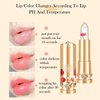 Mrettick 3 Colors Crystal Flower Jelly Lipstick Set,Magic Temperature Color Changing Lip Gloss PH Lipstick Color Changing Jelly Lipstick Waterproof Moisturizer Lip Balm (#1+#2+#3)