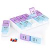 Pill Organizer, E-Crazy Pill Box Twice-a-Day, Weekly Pill Planner with Detachable Compartments, can be detached as Daily Pill Box, AM PM Pill Organizer