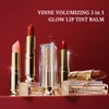 VINNE Plumping Glow Tint Lip Balm: Makeup Vegan-Certified by Italy's V-LABEL, 5-in-1 Function with (Intense Cherry)