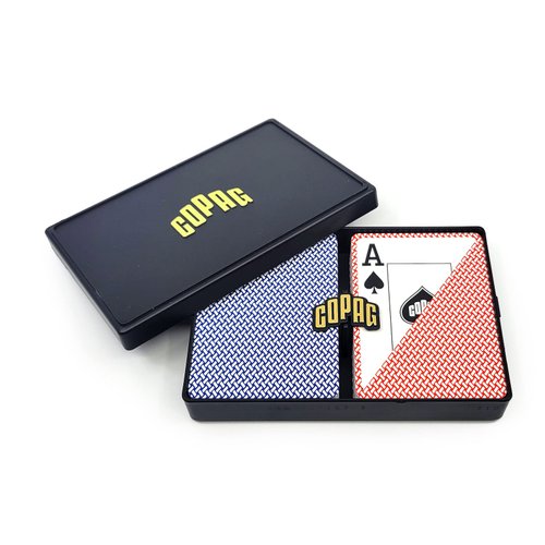 Copag Export Design 100% Plastic Playing Cards, Poker Size (Standard) Jumbo Index Red/Blue Double Deck Set