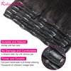 Full Head Straight Human Hair Clip ins for Black Women 14 Inch 180g Soft Brazilian Straight Hair Clip In Hair Extensions Thick Ends Natural Color 10Pcs/Set with 32 clips