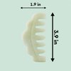 Mount Lai | Hand-Carved Natural Jade Massaging Gua Sha Comb | Gua Sha Jade Comb Scalp Massager and Gua Sha Scraping Tool | Balances and Cools Scalp, Promotes Relaxation and Blood Circulation