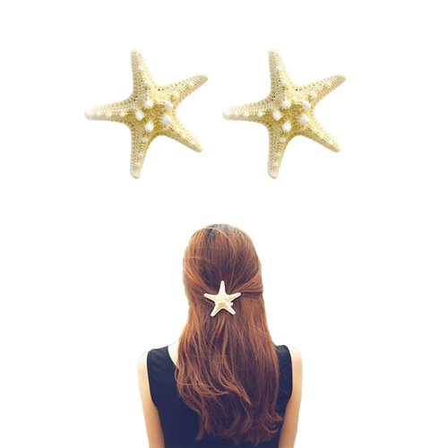 Mermaid Starfish Hair Accessories: Seashell Hair Clips, Sea Star Headpieces for Women and Girls