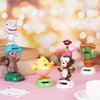 6 Pcs Dancing Monkey Toy Solar Powered Dancing Animal Dolls Swinging Animated Bobble Dancer Window Sun Catcher Car Decor Portable Suncatchers,Hen Shark Flamingo Cactu Home Car Ornament Toys Gifts