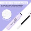 Lash Bond and Seal Waterproof 2 in 1 Cluster Eyelash Glue Strong Hold All Day Wear DIY Lash Extensions Glue Suitable for Sensitive Eyes-Clear
