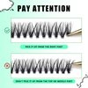 Bodermincer Black Cluster Lashes 240pcs 20D/40D DIY Eyelash Extension D Curl Long Individual Lashes Mixed Tray Faux Mink Lash Clusters Extensions 8-22mm (20D-14mm)
