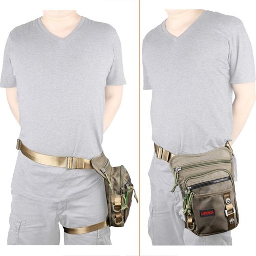 Thigh Pack, Larswon Leg Bag Thigh Pouch Bag Tactical Waist Bag Motorcycle Bag Waterproof