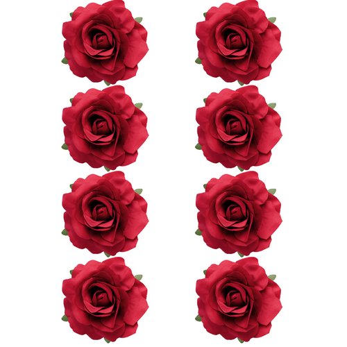 Topbuti 8 Pcs Rose Hair Clip Flower Hairpin Rose Brooch Floral Clips Rose Flower Headpiece Hair A...