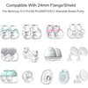 Flange Inserts 13/15/17/19/21mm 5pcs,Suitable for Medela,Spectra 24mm Shields/Flanges,Compatible with Momcozy S12 Pro/S9 Pro/S9/S12 Wearable Breast Pump,Reduce 24mm Tunnel Down to Correct Size