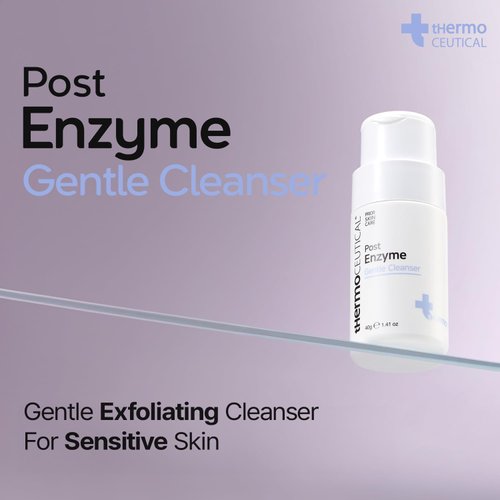 tHermoCEUTICAL Post Enzyme Gentle Cleanser - Daily Exfoliating Face Wash, Facial Scrub Exfoliator with Papaya Enzyme Powder, 1.4 fl.oz