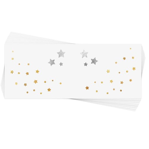 STARRY FRECKLES set of 10 premium waterproof metallic foil temporary Flash Tattoos - Party Favors...