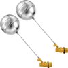 Float Valve for Water Tank Stainless Steel Float Ball Valve 3/4 Inch DN20 Floating Ball Valve Switch Automatic Brass Toilet Valve Float Valves for Stock Tank Pool Water Level Control(2 Pack)