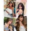 KooKaStyle Bangs Hair Clip in Bangs, 100% Real Human Hair Wispy Bangs Clip in Hair Extensions, 3 Secure Clips in Full Fringe French Bangs Fake Bangs (1B# Black)