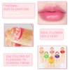 BINGBRUSH Crystal Flower Jelly Color Changing Lipstick,Long Lasting Lip Care Moisturizer Lip Balm Magic Color Change Lip Gloss Lip Tint Stain Matte Makeup Lipstick (03#Red flower)